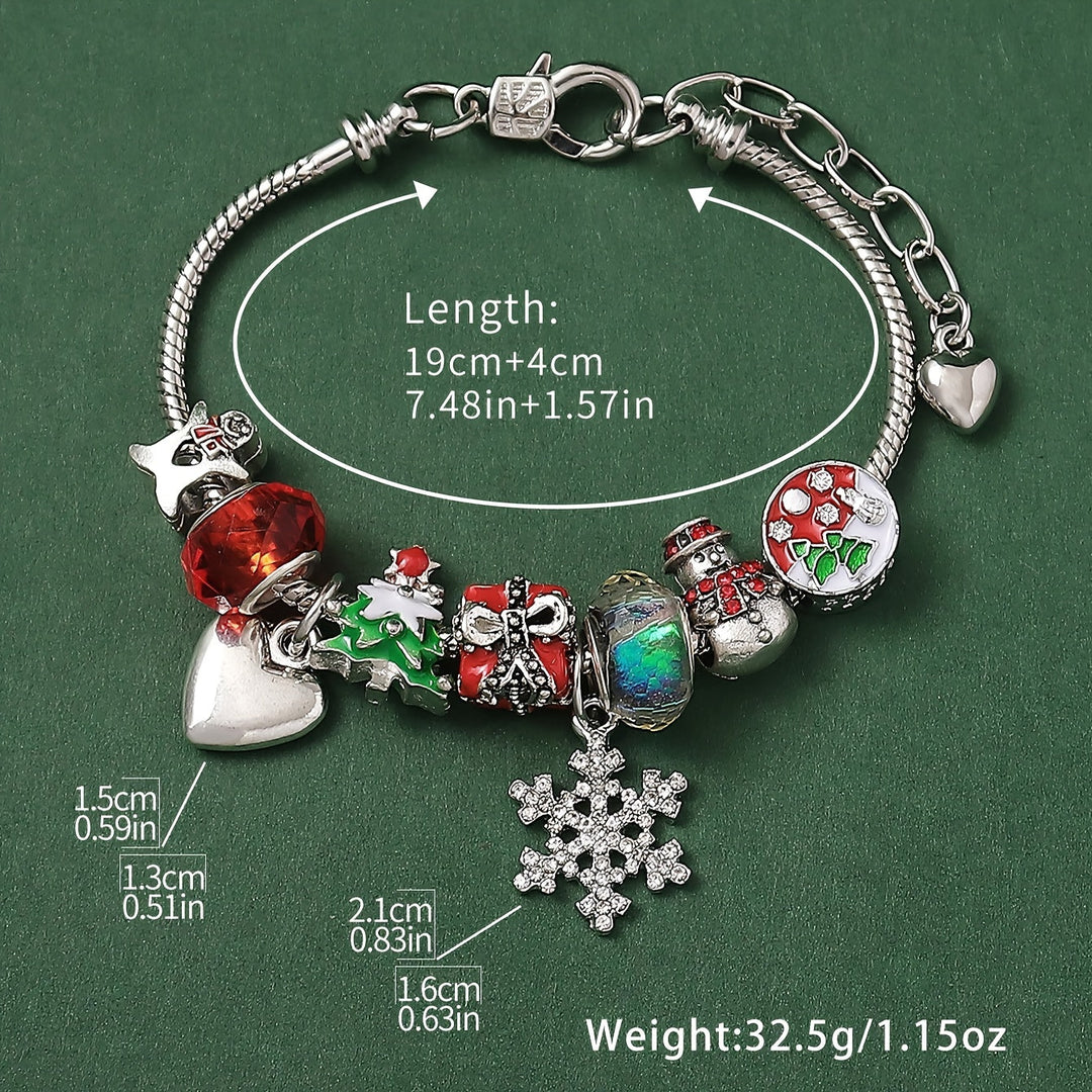 Pulseira de Natal Elegante com Pendentes