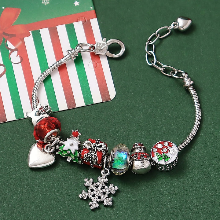 Pulseira de Natal Elegante com Pendentes
