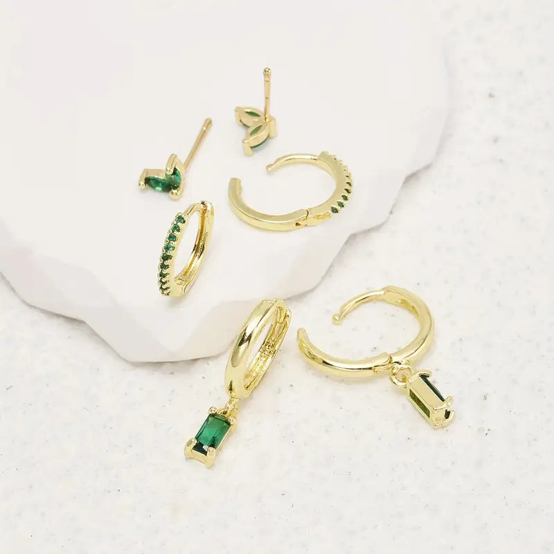 Conjunto de Brincos Fiorenza Viridelle | Ouro