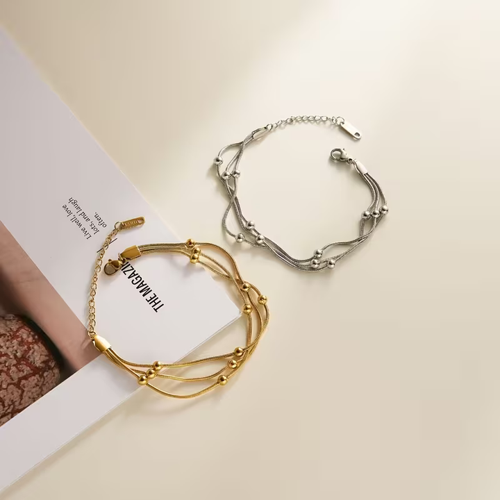 Pulseira de Contas com Serpente