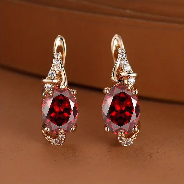Brincos Pendentes Crimson Twilight | Ouro