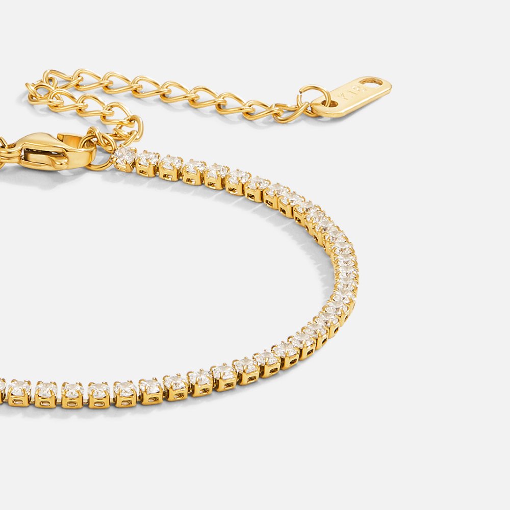 Pulseira Ténis Dourada Cordelia
