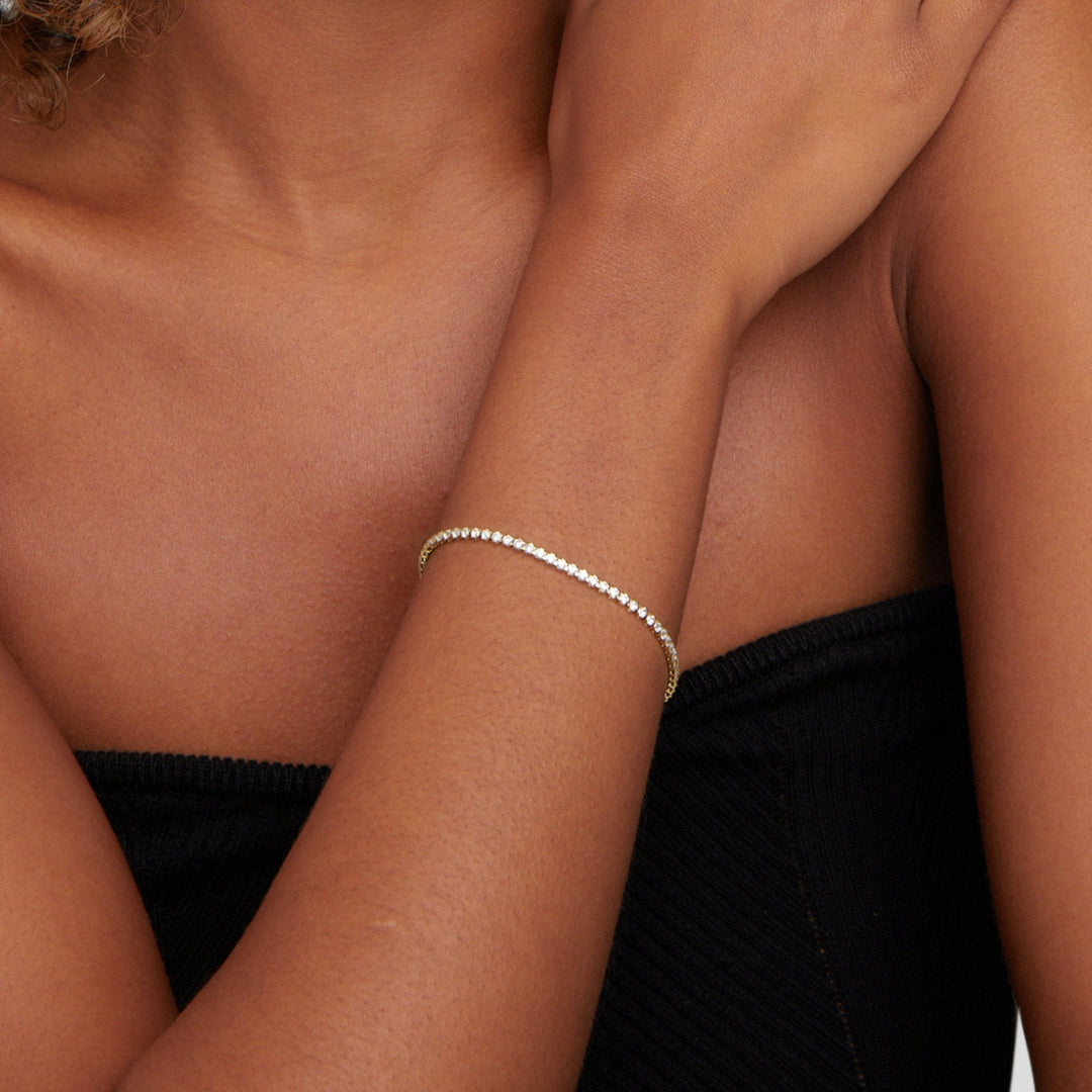 Pulseira Ténis Dourada Cordelia