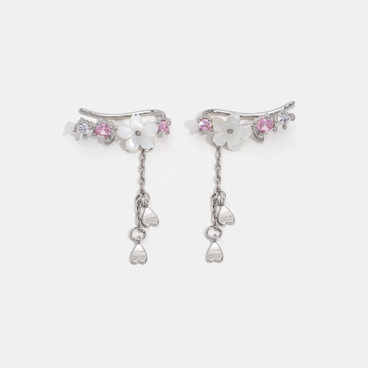 Brincos com Flor de Cerejeira