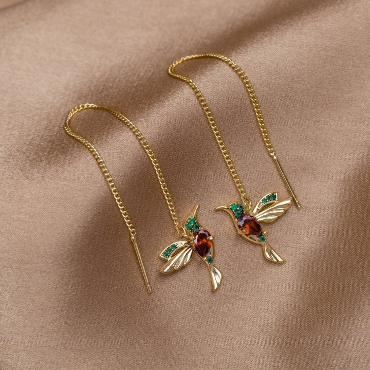 Brincos Elegantes com Colibri