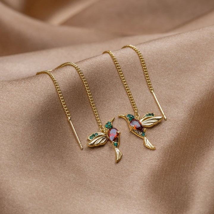 Brincos Elegantes com Colibri