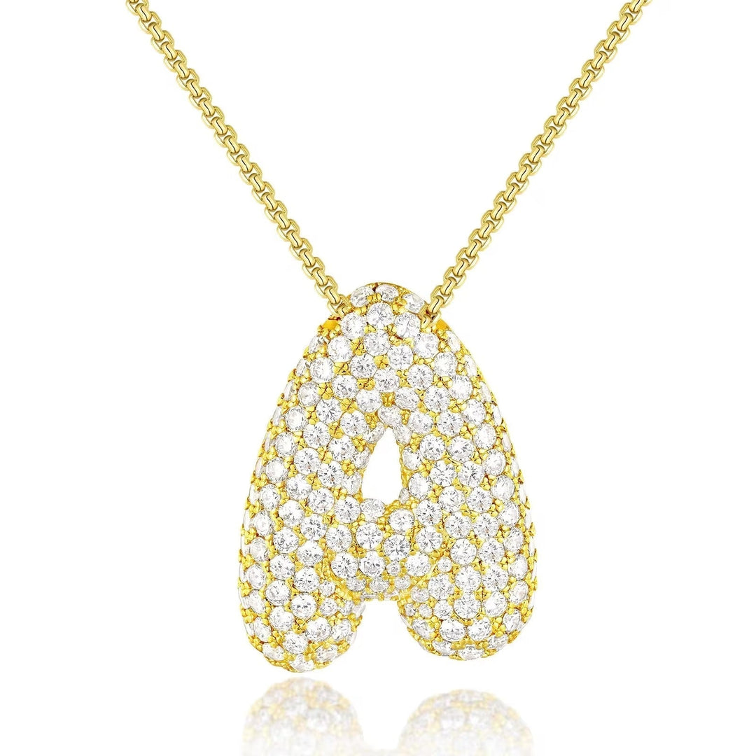 Colar Hailey com Inicial Bubble