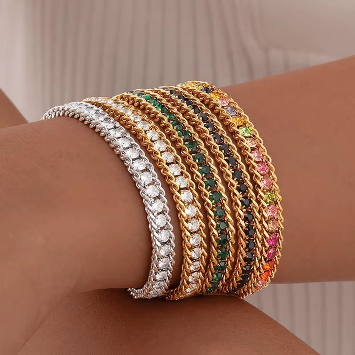 Pulseira Ténis com Pedrinhas