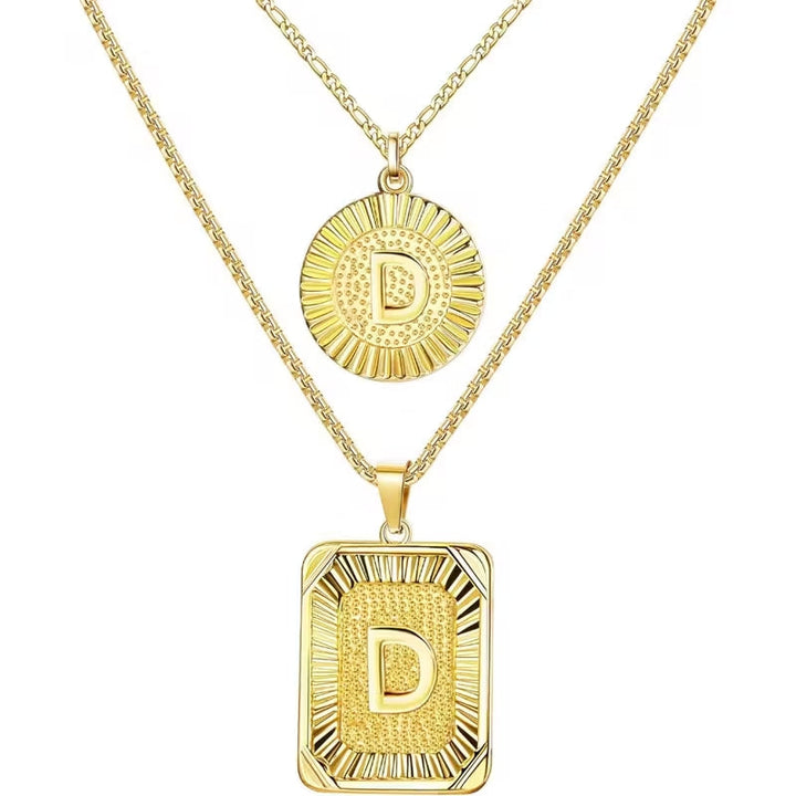 Conjunto de 2 Colares com Inicial 18K