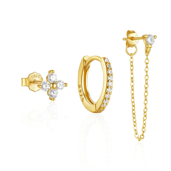 Conjunto de Brincos Juliette, Prata S925