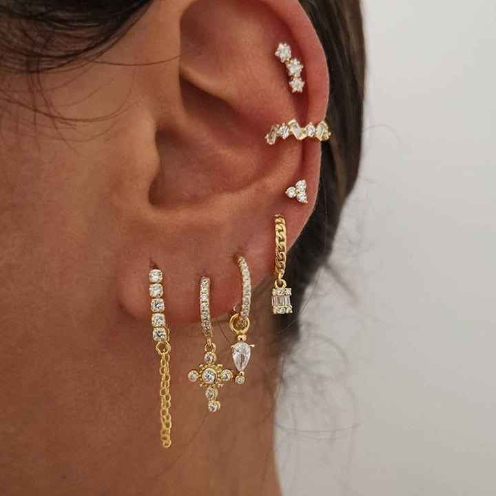 Conjunto de Brincos Amalfi, Aço 316L