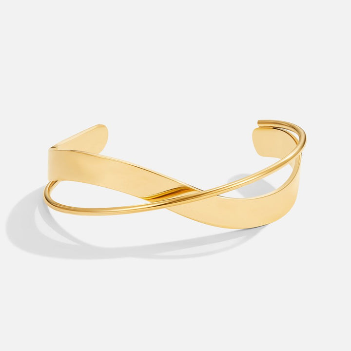 Bracelete Rígida Dourada Única Eve