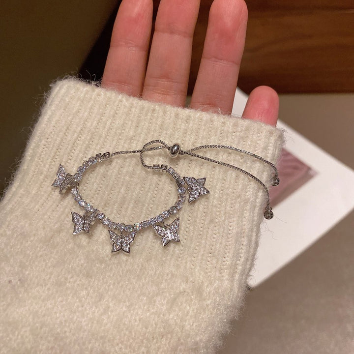 Pulseira Ténis Camelia com Borboletas