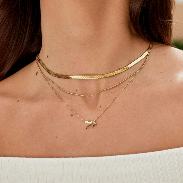 Colar Dourado Amor Eterno com Letra