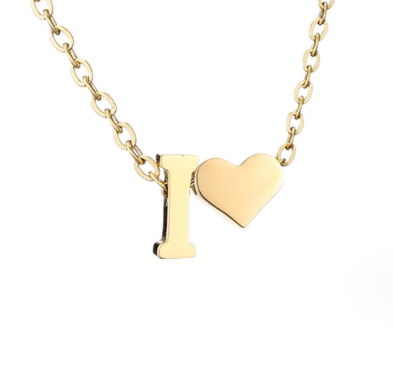 Colar Dourado Amor Eterno com Letra