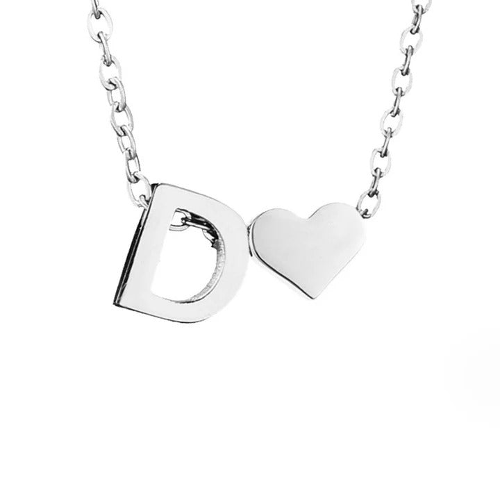 Colar Prateado Amor Eterno com Letra