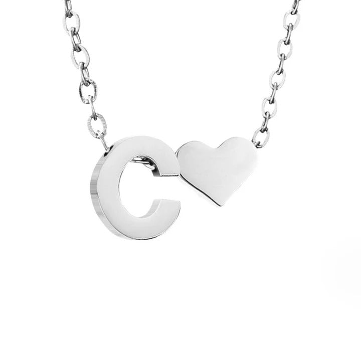 Colar Prateado Amor Eterno com Letra
