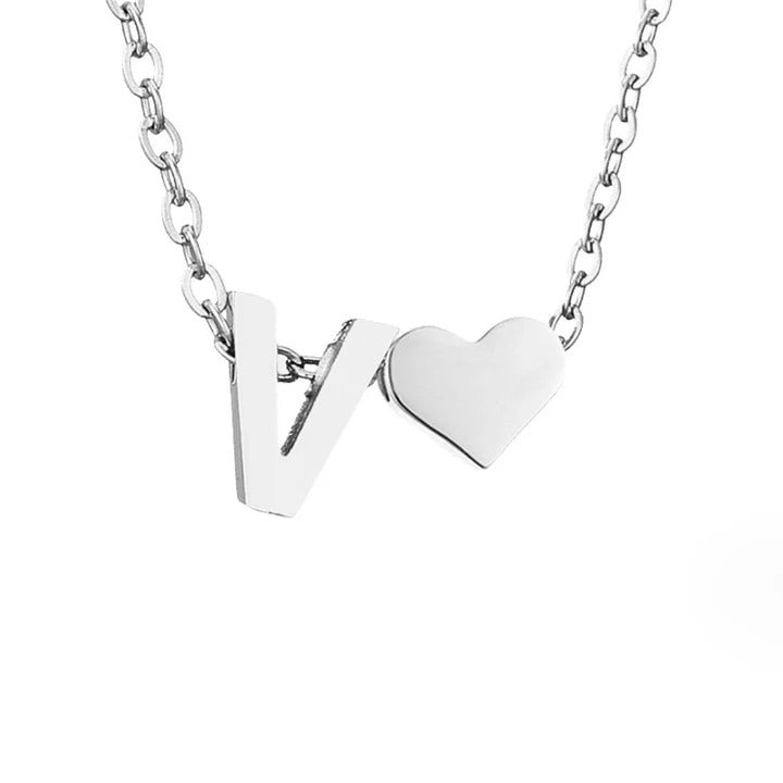 Colar Prateado Amor Eterno com Letra