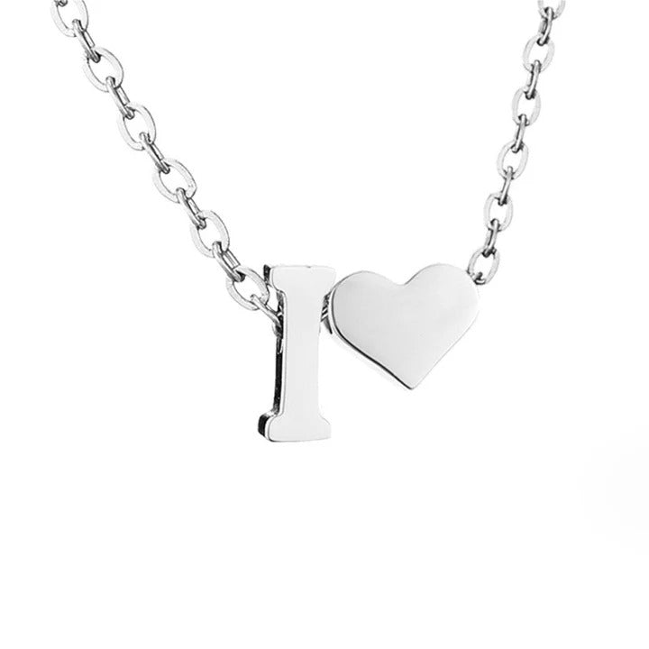 Colar Prateado Amor Eterno com Letra