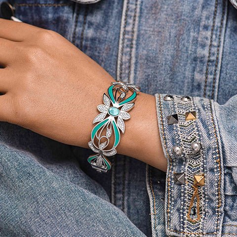 Pulseira Frontier Whirlwind – Água-Marinha