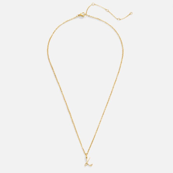 Colar Dourado com Coração e Letra