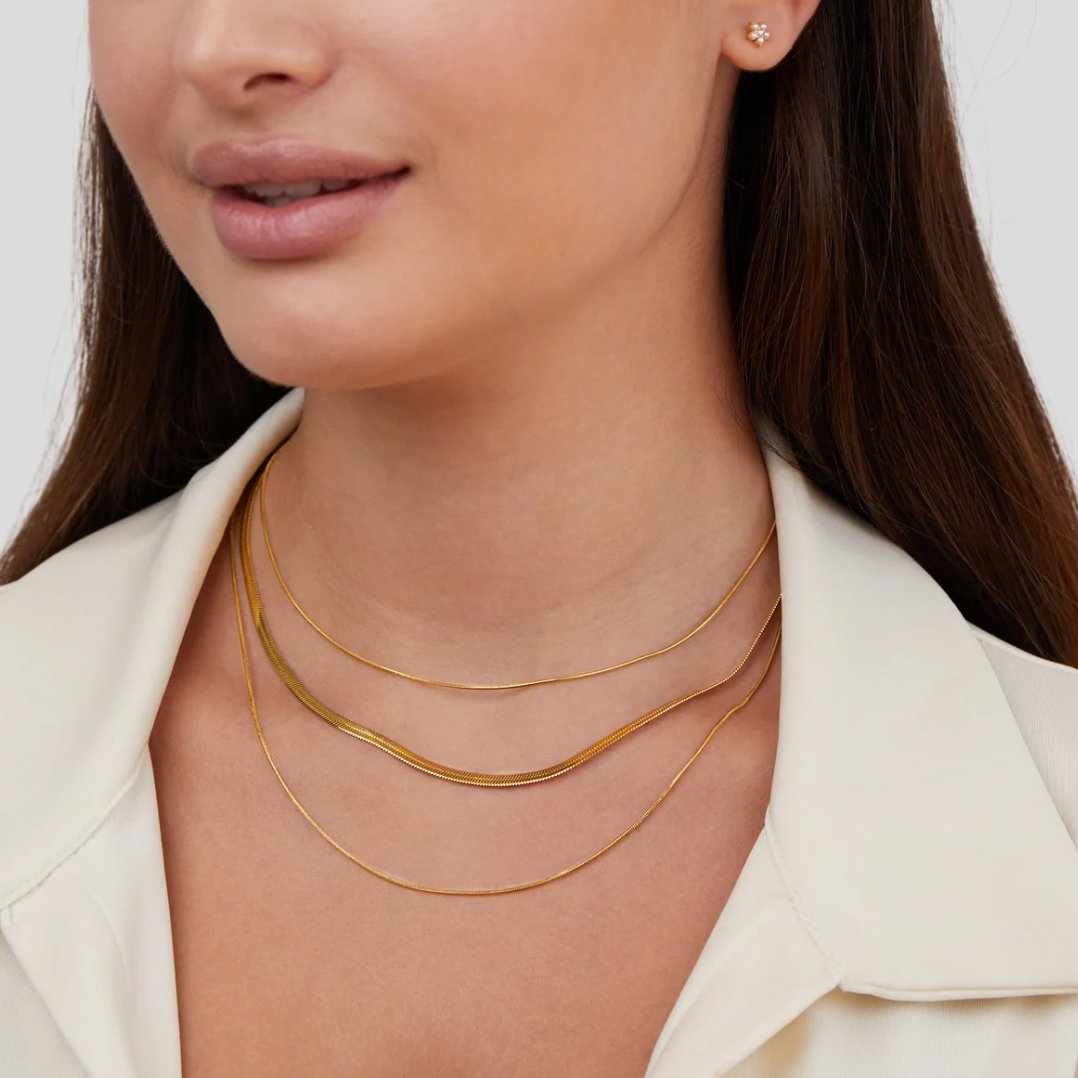 Colar Dourado Multicamadas