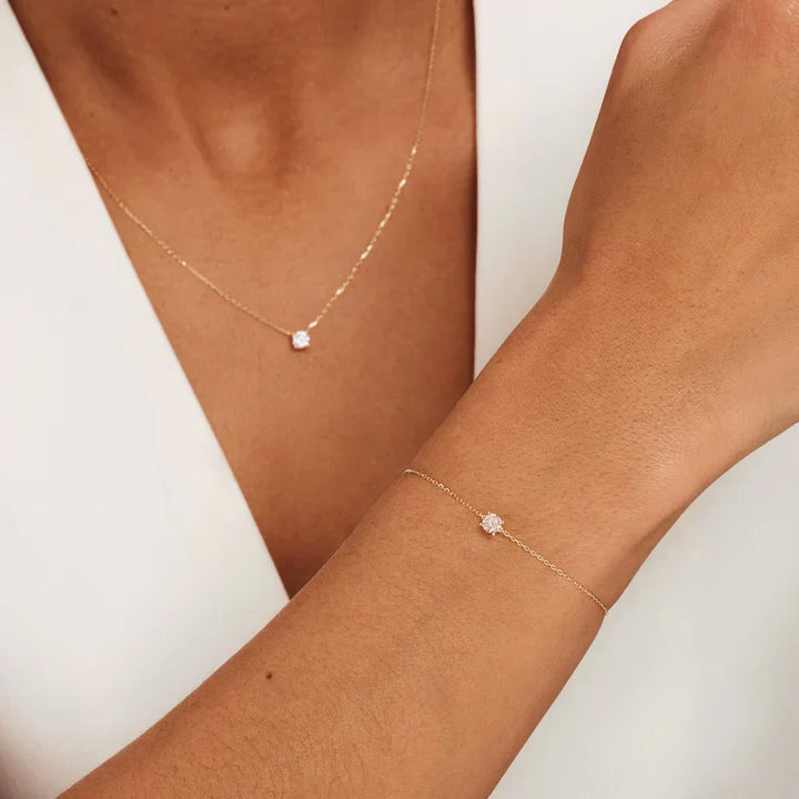 Conjunto Cléa com Moissanite | Ouro