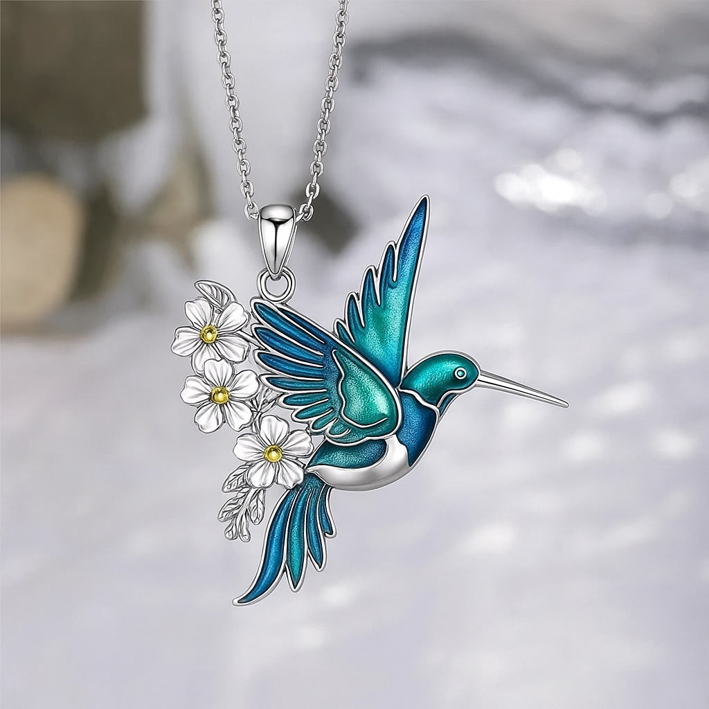 Lindo Colar com Colibri e Brincos Grátis – Oferta Limitada