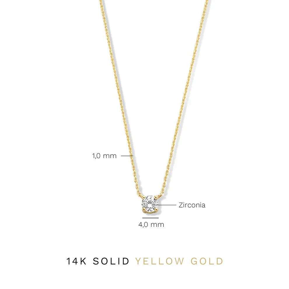 Colar Cléa com Moissanite | Ouro