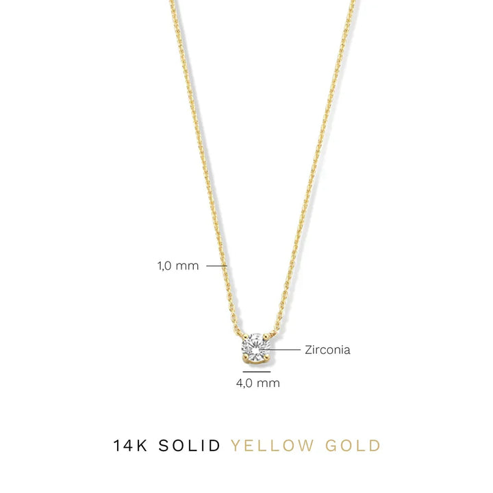 Colar Cléa com Moissanite | Ouro
