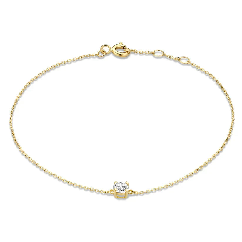 Pulseira Cléa com Moissanite | Ouro