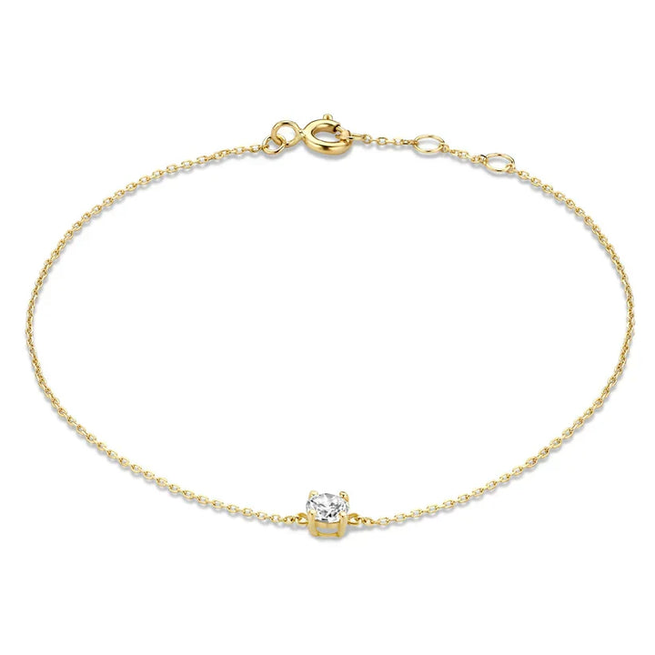 Pulseira Cléa com Moissanite | Ouro