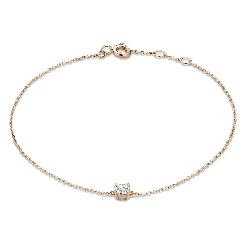 Pulseira Cléa com Pedras | Ouro Branco