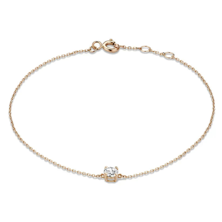 Pulseira Cléa com Pedras | Ouro Branco