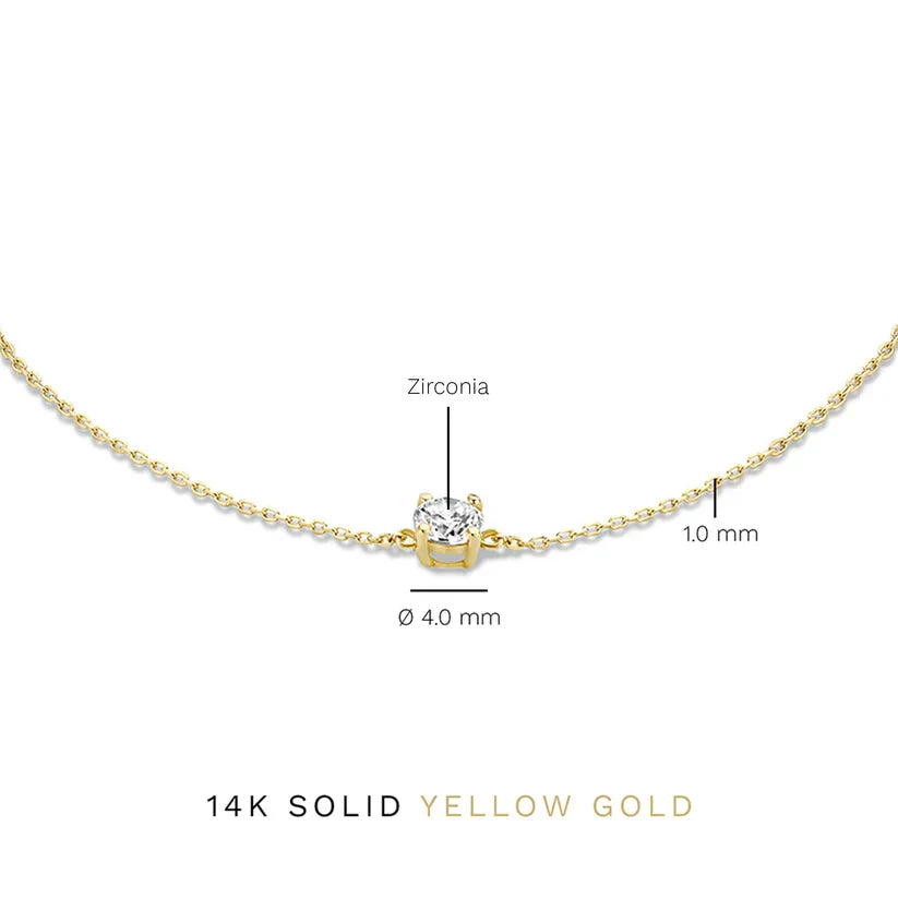 Pulseira Cléa com Moissanite | Ouro