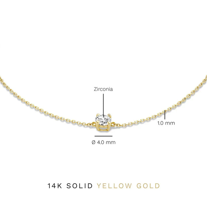 Pulseira Cléa com Moissanite | Ouro