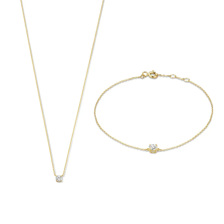 Conjunto Cléa com Moissanite | Ouro