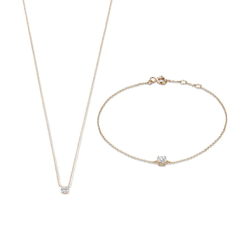 Conjunto Cléa com Moissanite | Ouro