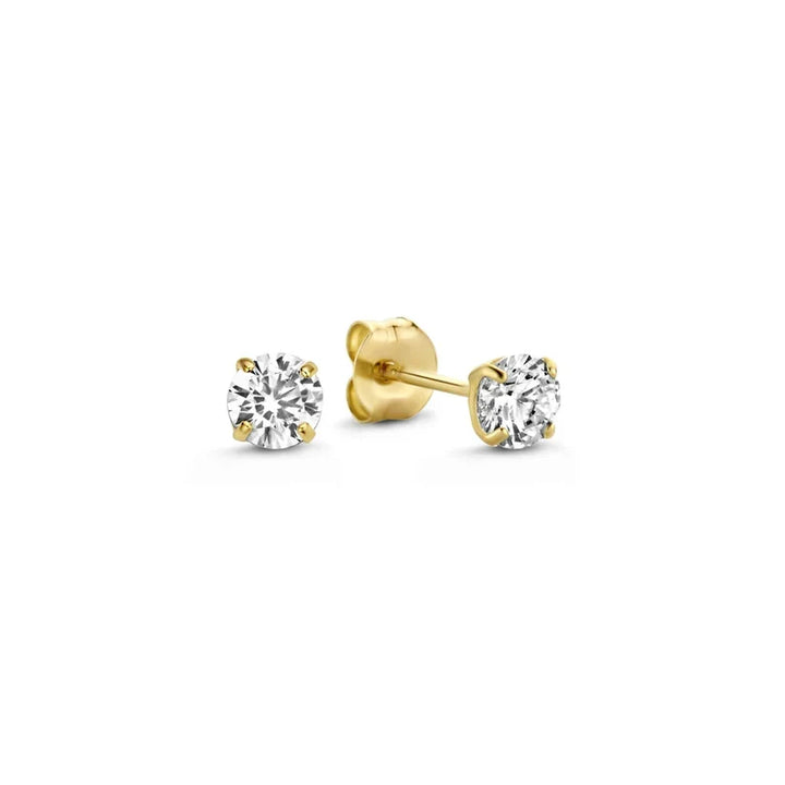 Conjunto de Brincos Dara Brillane com Pedras | Ouro