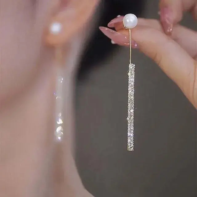 Brincos de Pérola Pendentes Elegantes e Radiantes