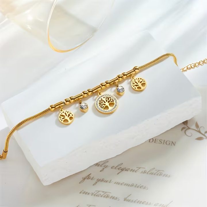 Pulseira com Árvore e Pendentes