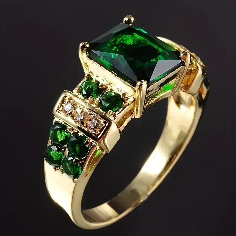 Lindo Anel de Esmeralda | Ouro