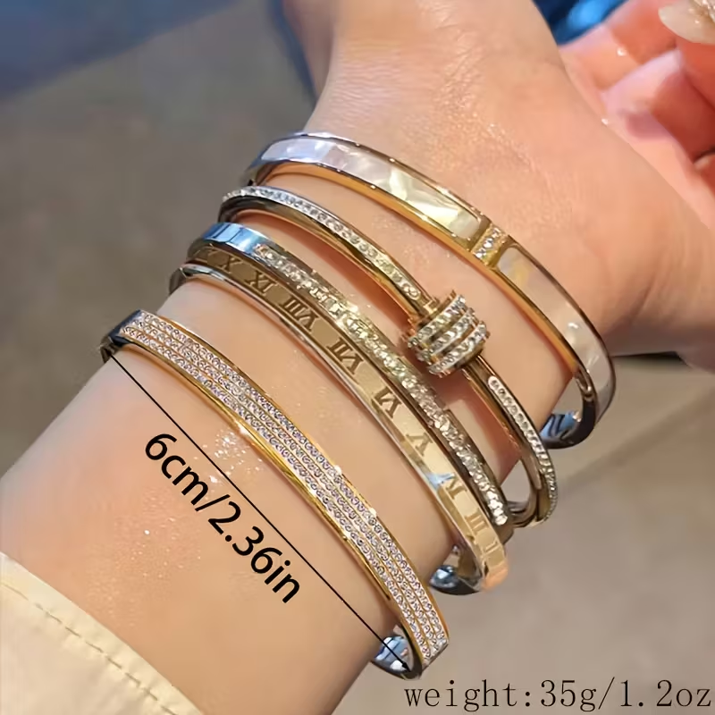 Conjunto de Pulseiras Douradas Radiantes