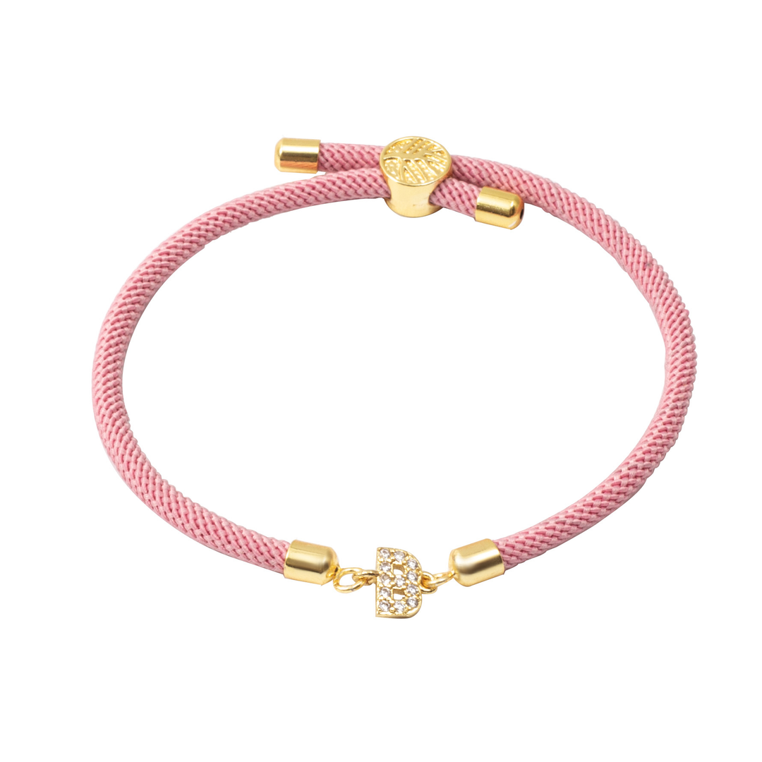Pulseira Personalizada Unidade com Inicial e Pedrinhas