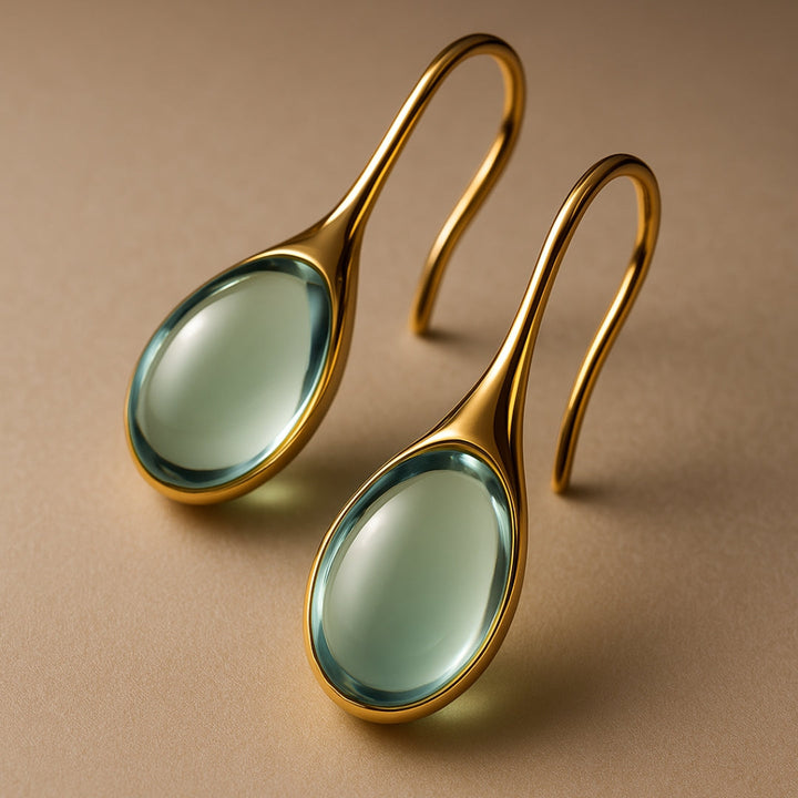 Brincos Pendentes de Cristal em Dourado e Prateado