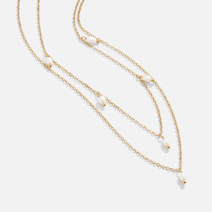 Colar em Camadas Kay com Gota de Pérola