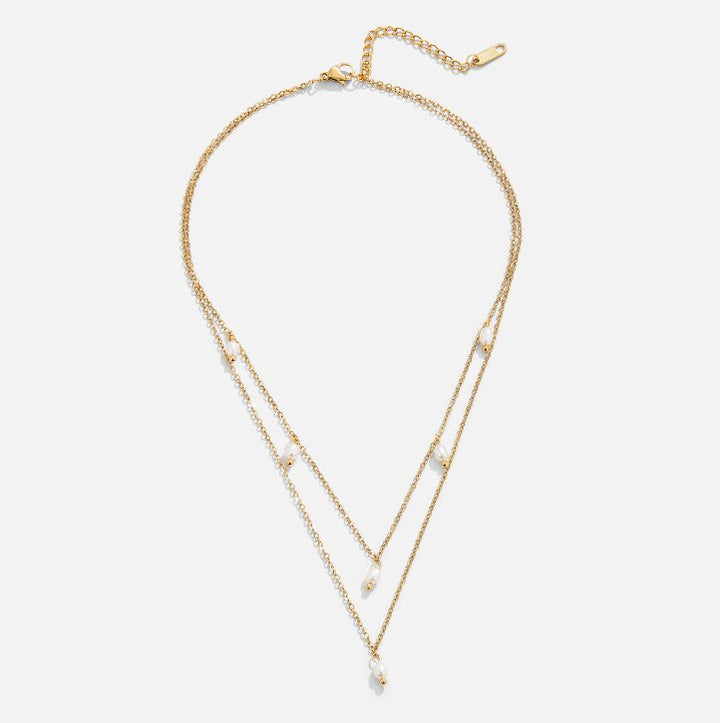 Colar em Camadas Kay com Gota de Pérola
