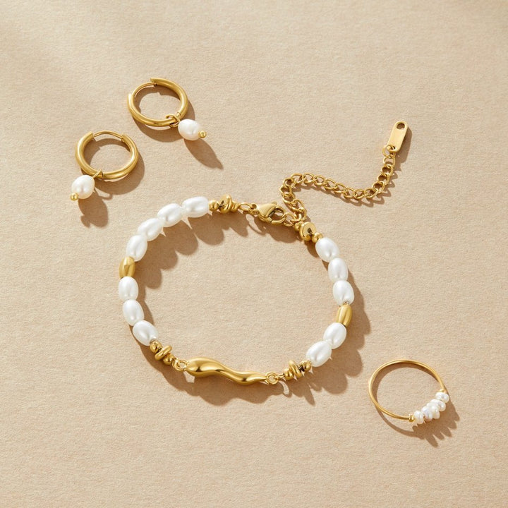 Pulseira Lov de Pérolas de Água Doce