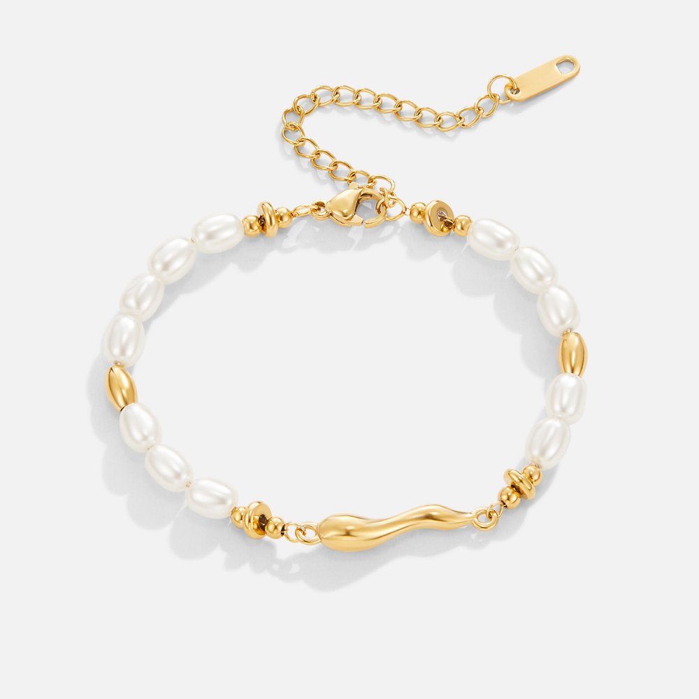 Pulseira Lov de Pérolas de Água Doce
