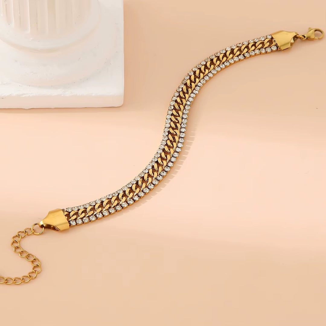 Pulseira Ténis, Banhada a Ouro 18K